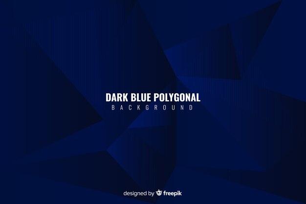 Fondo poligonal azul oscuro