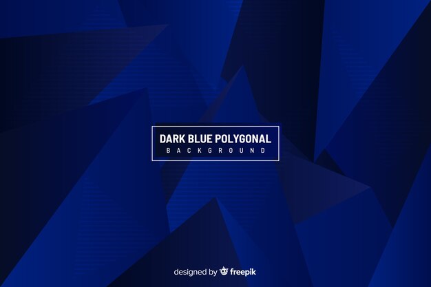 Fondo poligonal azul oscuro
