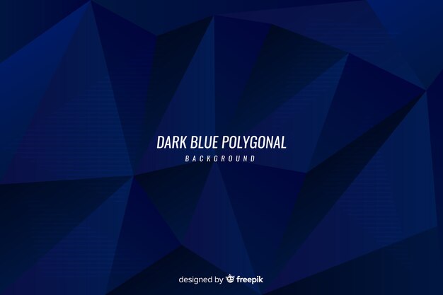 Fondo poligonal azul oscuro
