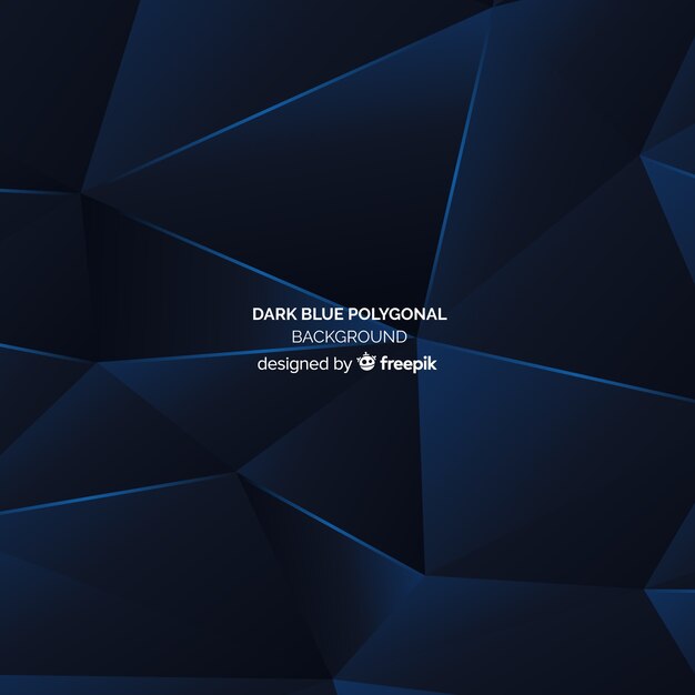 Fondo poligonal azul oscuro