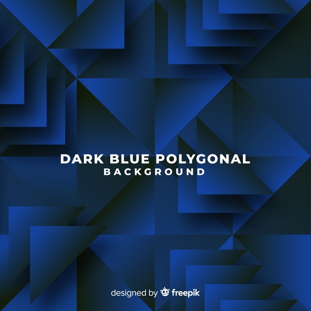 Fondo poligonal en azul oscuro