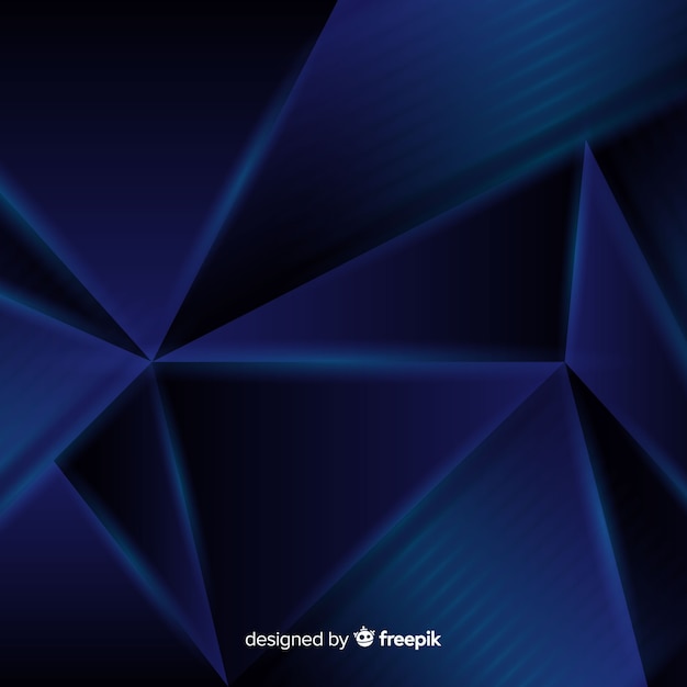 Vector gratuito fondo poligonal azul oscuro