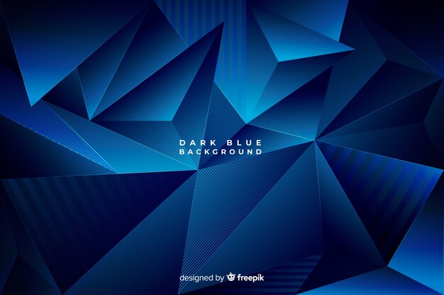 Fondo poligonal azul oscuro