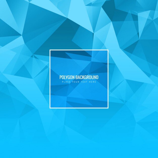 Fondo poligonal azul