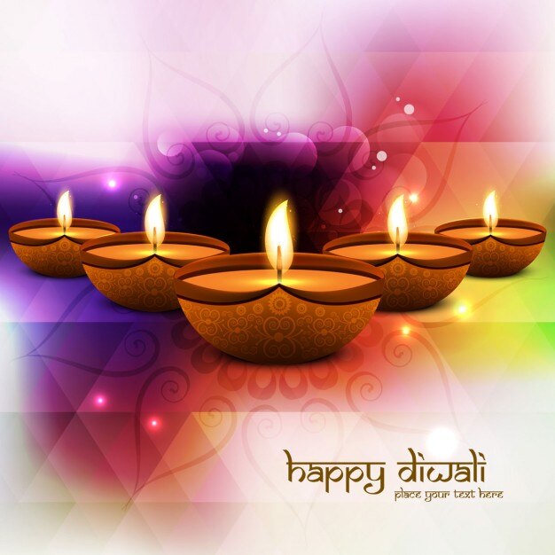 Fondo poligonal brillante de diwali