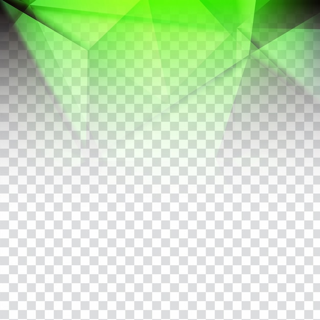 Fondo poligonal brilloso verde