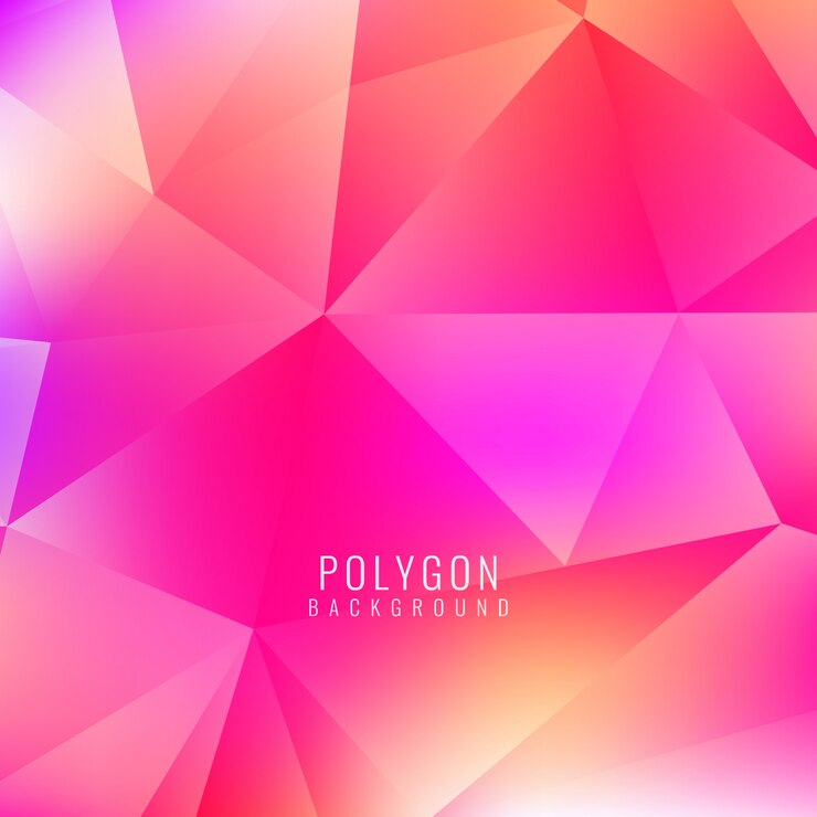 Vector gratuito fondo poligonal, color rosa brillante