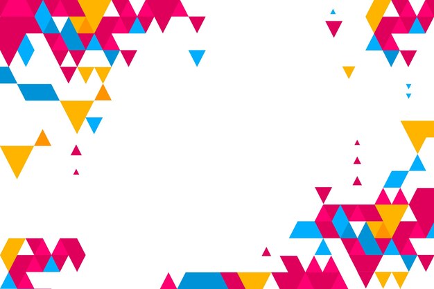Fondo poligonal de diseño plano