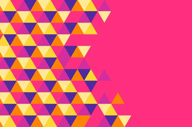 Fondo poligonal de diseño plano