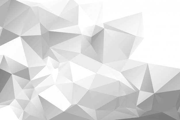 Fondo poligonal geométrico gris claro abstracto