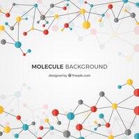 Vector gratis fondo poligonal de moléculas de colores