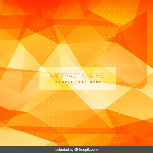Fondo poligonal naranja