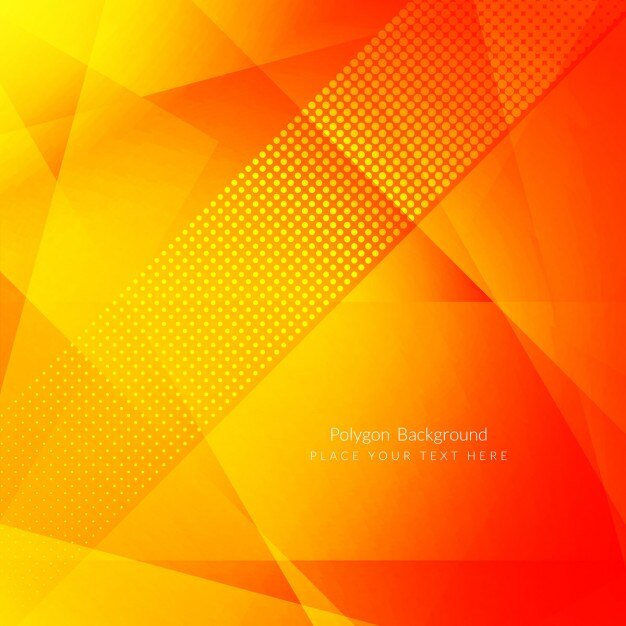 Fondo poligonal naranja