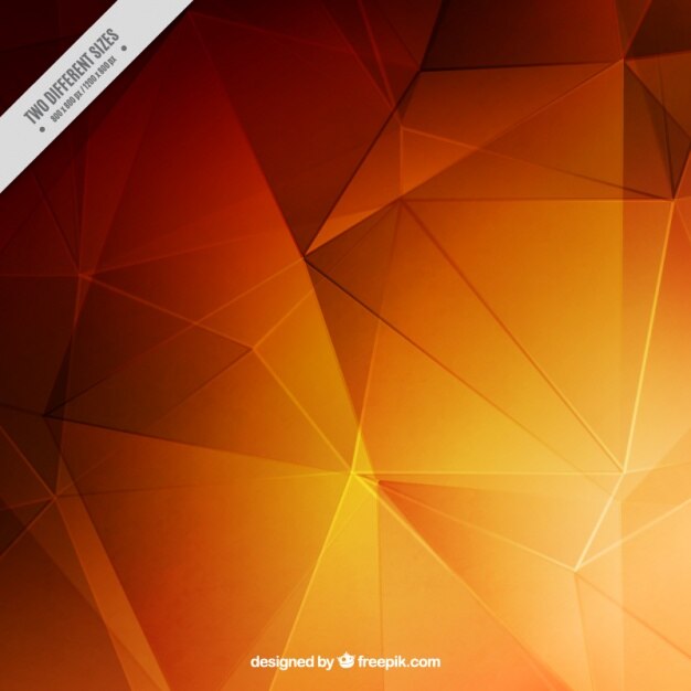 Fondo poligonal naranja