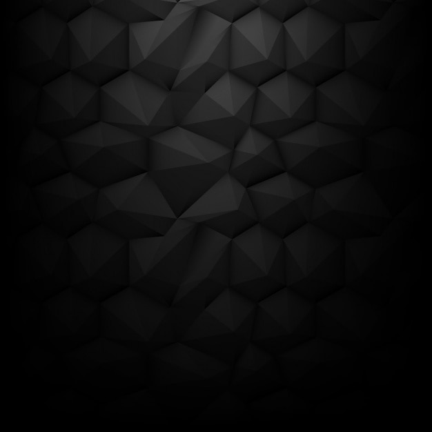 Fondo poligonal negro