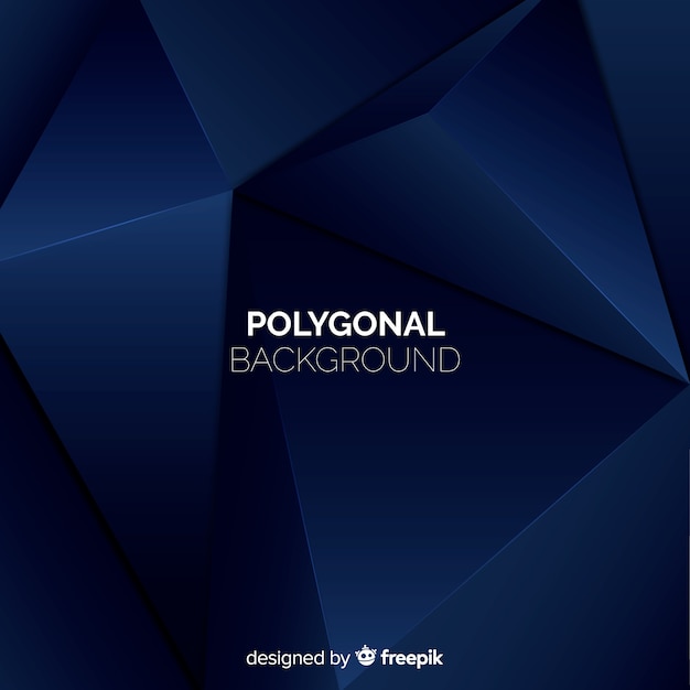 Fondo poligonal oscuro y realista