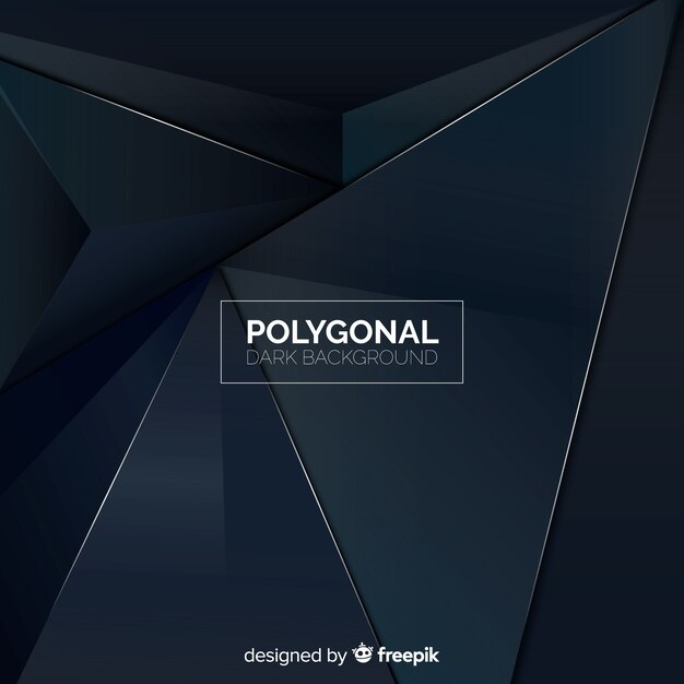 Fondo poligonal oscuro realista