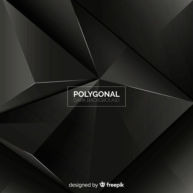 Fondo poligonal oscuro realista