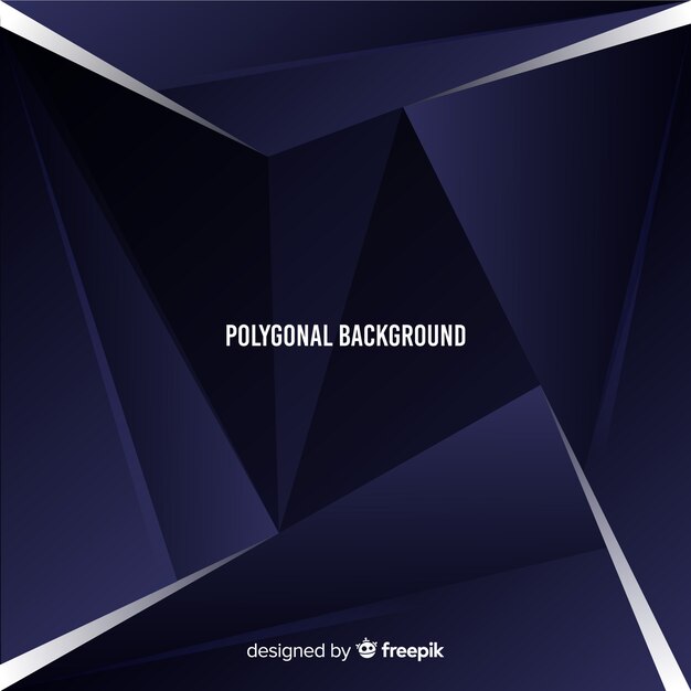 Fondo poligonal oscuro