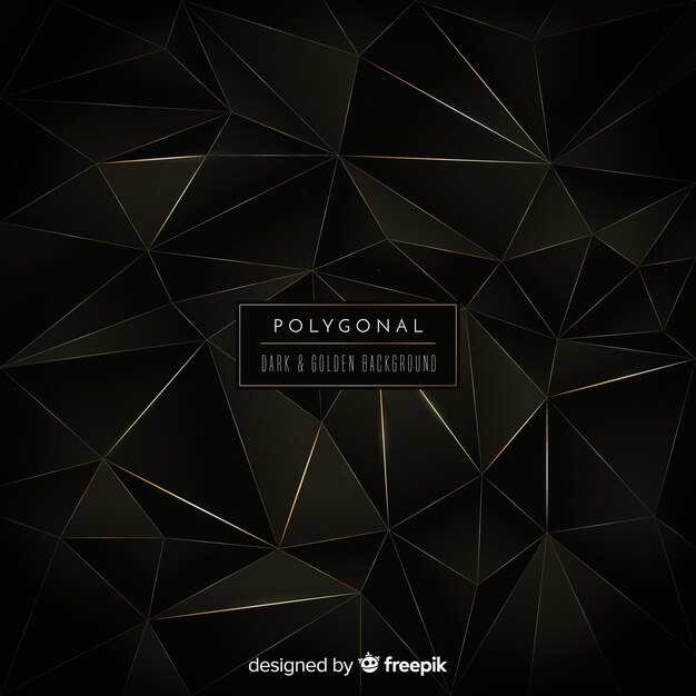 Fondo poligonal oscuro