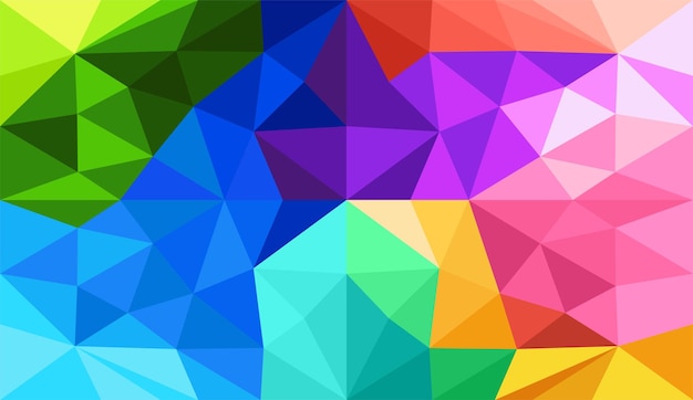 Vector gratuito fondo poligonal plano vector moderno colorido