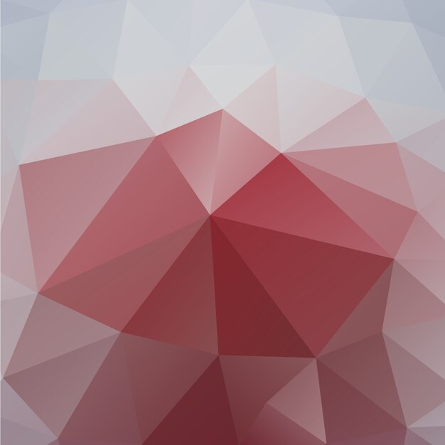 Fondo poligonal rojo de mosaico