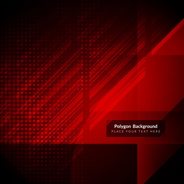 Fondo poligonal rojo con puntos