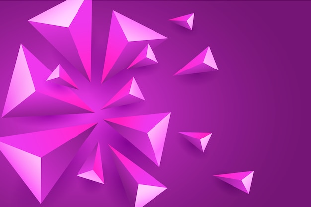Fondo poligonal violeta 3D