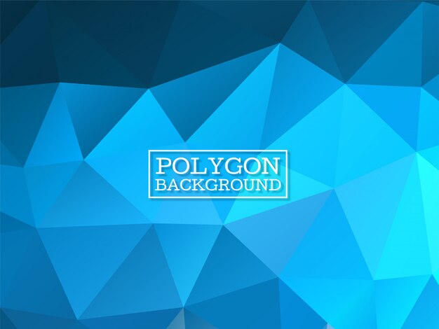 Fondo de polígono azul geométrico abstracto