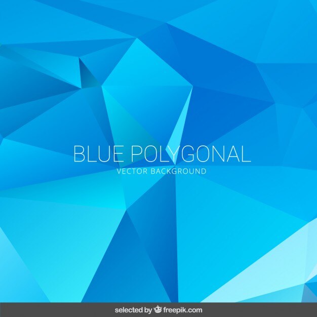 Fondo polígono azul