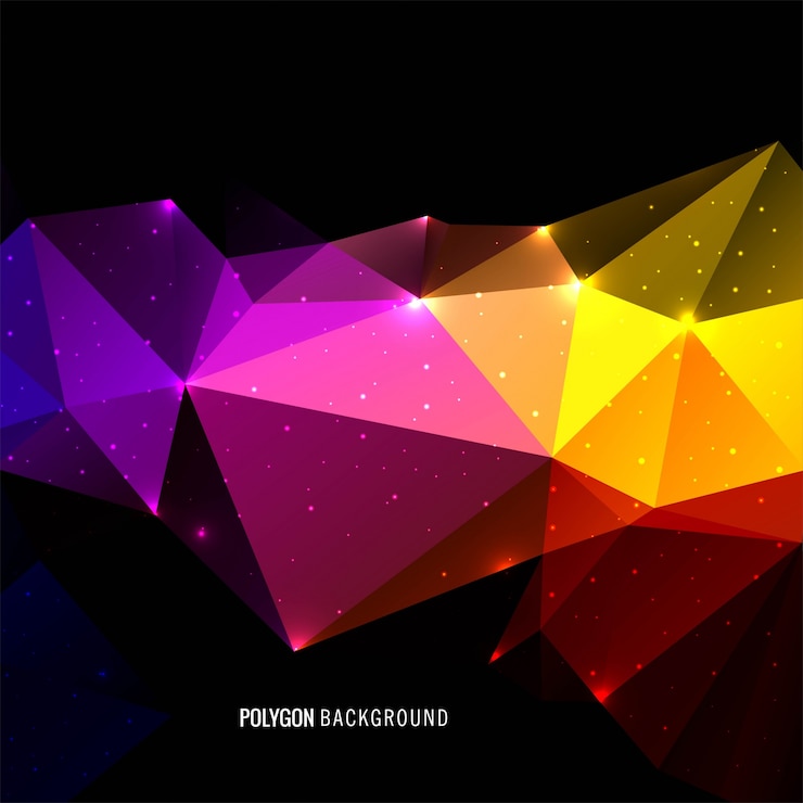 Vector gratuito fondo de polígono triángulo de colores abstractos