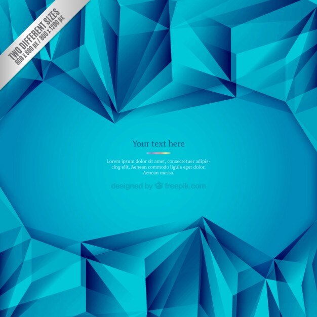 Fondo de polígonos azules