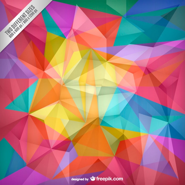 Fondo con polígonos de colores