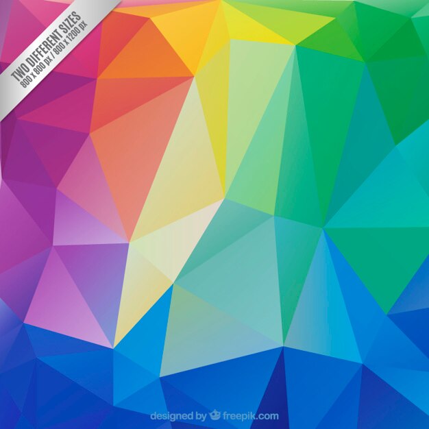 Fondo con polígonos de colores