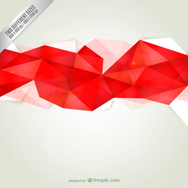 Fondo con polígonos rojos
