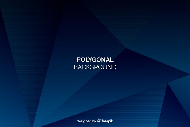 Fondo polygonal azul oscuro