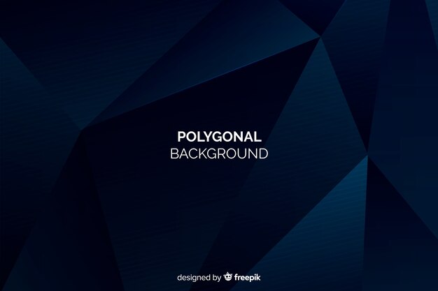 Fondo polygonal azul oscuro