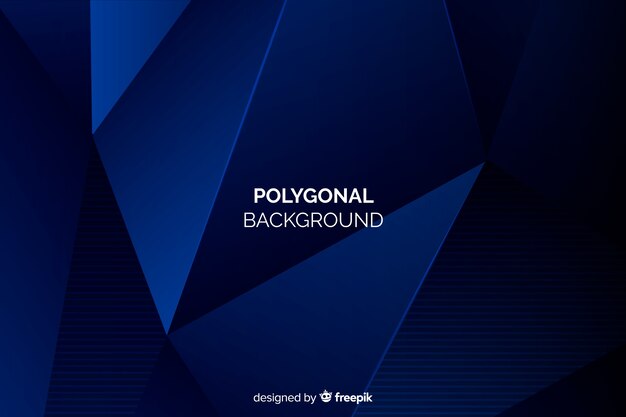Fondo polygonal azul oscuro