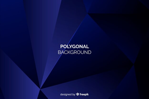 Fondo polygonal azul oscuro