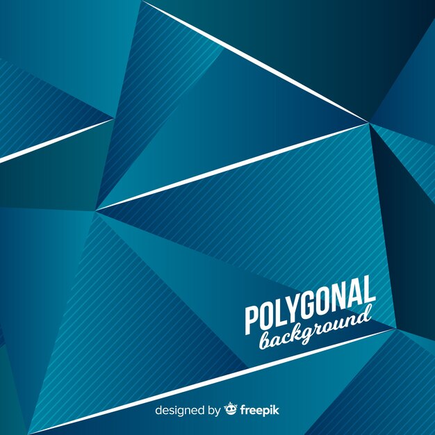 Fondo polygonal azul oscuro