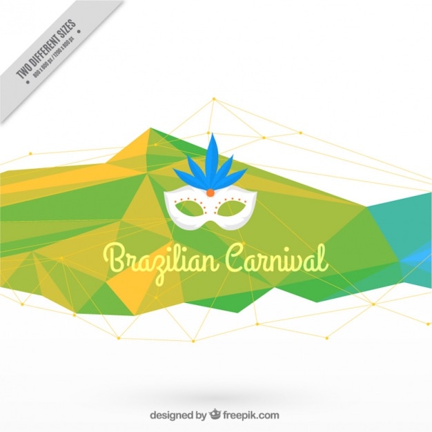 Fondo polygonal de carnaval brasileño