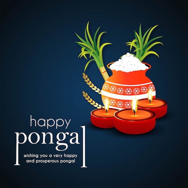 Vector gratuito fondo de pongal feliz