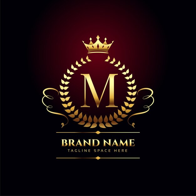 Fondo premium y elegante con el logotipo Royal M para marcas comerciales.
