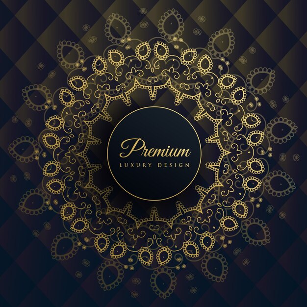 Fondo premium de mandala dorado