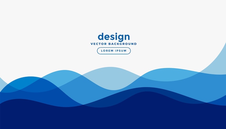 Vector gratuito fondo de presentación de ondas azules transparentes