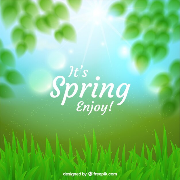 Fondo de primavera borrosa