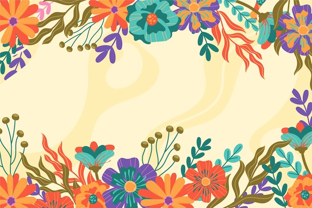 Vector gratuito fondo de primavera colorido pintado a mano