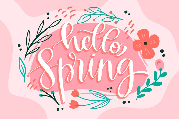 Vector gratuito fondo de primavera dibujado a mano