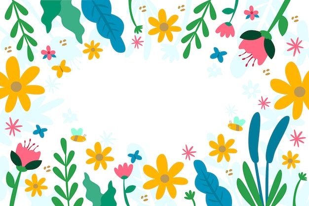 Fondo de primavera dibujado a mano