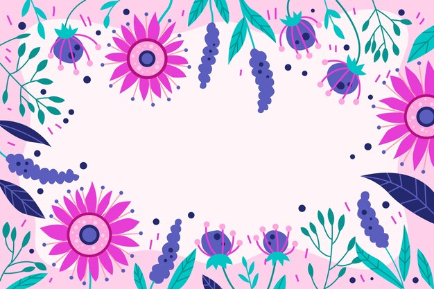Fondo de primavera dibujado a mano
